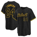 Ldoa D.Tigers #24 Miguel Cabrera Player Black Snake Skin City Home Game Stitched Jerseys