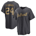 Ldoa D.Tigers #24 Miguel Cabrera Player Charcoal All-Star Home Game Stitched Jerseys