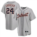 Ldoa D.Tigers #24 Miguel Cabrera Player Gray Home Game Stitched Jerseys