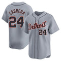 Ldoa D.Tigers #24 Miguel Cabrera Player Gray Home Limited Stitched Jerseys