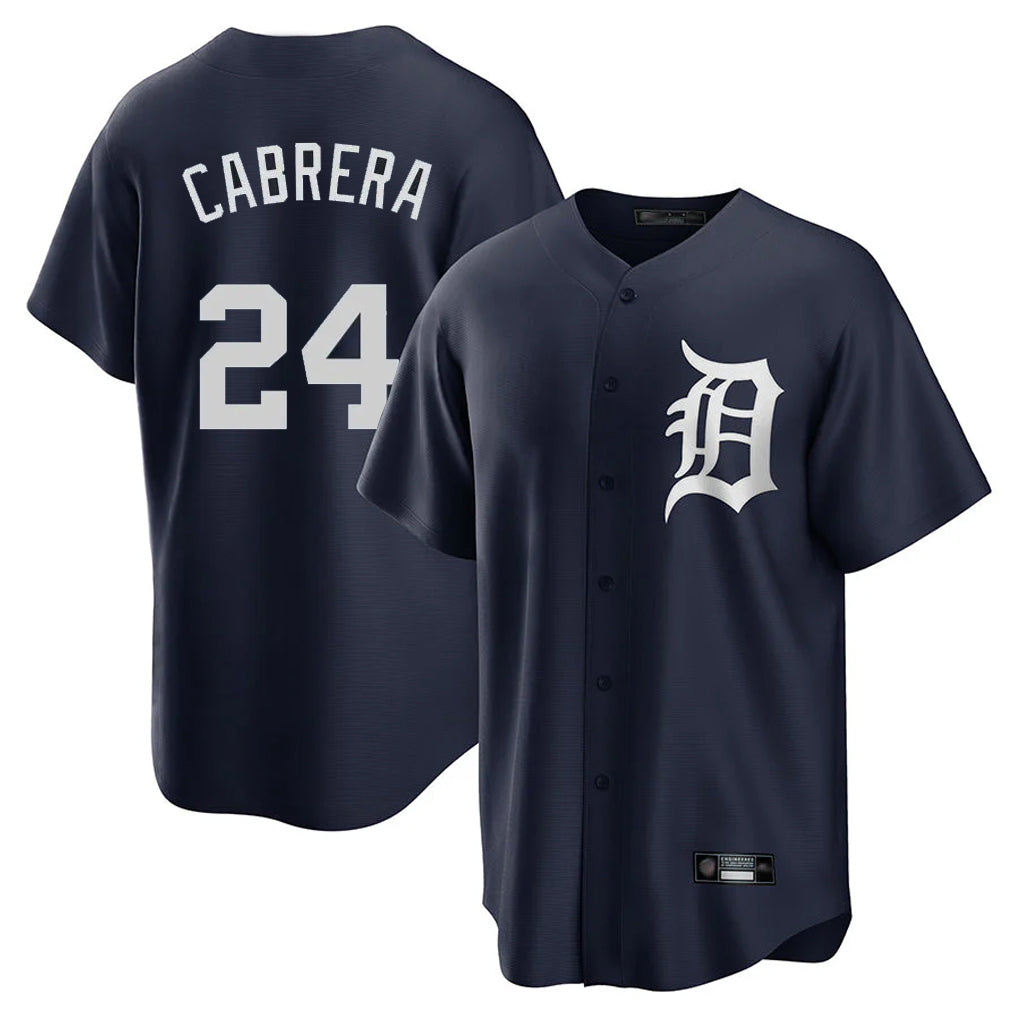 Ldoa D.Tigers #24 Miguel Cabrera Player Navy Game Home Stitched Jerseys