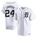 Ldoa D.Tigers #24 Miguel Cabrera Player White Home Limited Stitched Jerseys