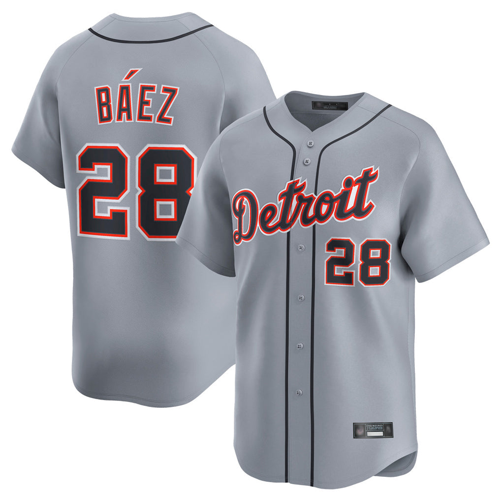 Ldoa D.Tigers #28 Javier B¡§¡éez Player Gray Home Limited Stitched Jerseys