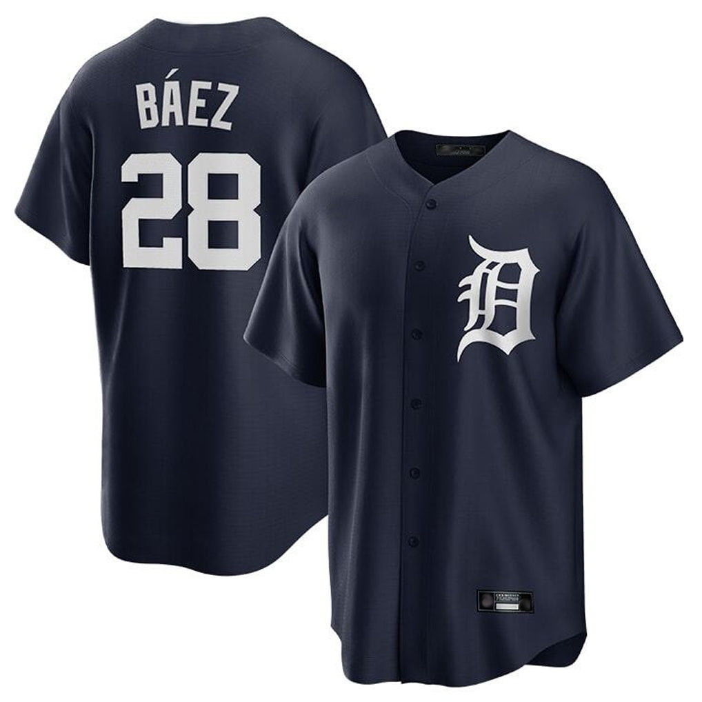 Ldoa D.Tigers #28 Javier B¡§¡éez Player Navy Game Home Stitched Jerseys