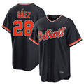 Ldoa D.Tigers #28 Javier B¡§¡éez Player Navy Home Game Stitched Jerseys