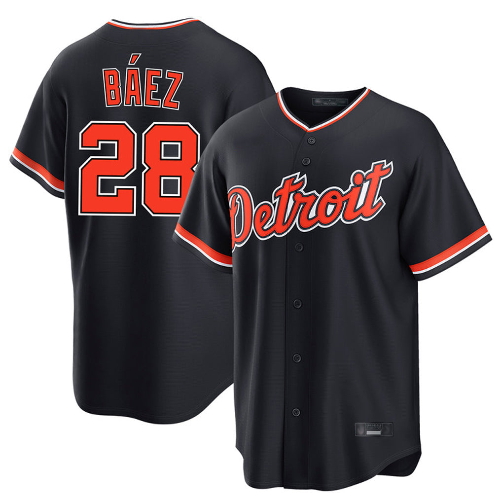 Ldoa D.Tigers #28 Javier B¡§¡éez Player Navy Home Game Stitched Jerseys