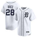Ldoa D.Tigers #28 Javier B¡§¡éez Player White Home Limited Stitched Jerseys
