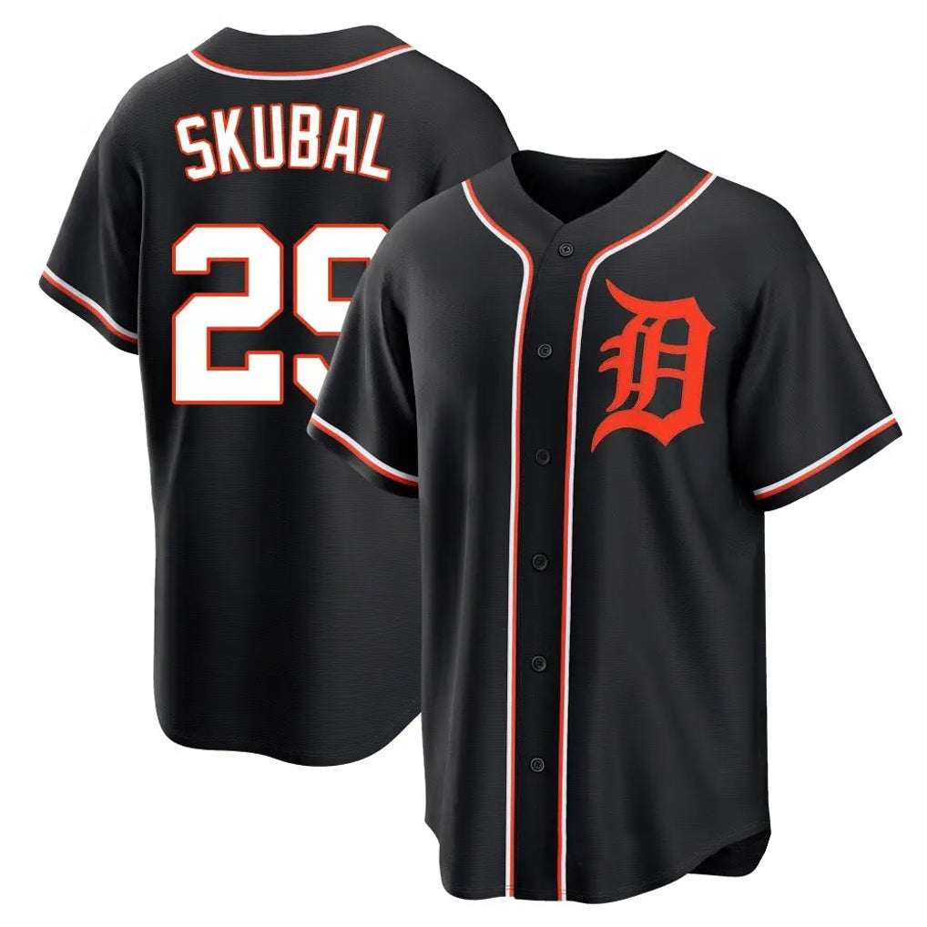 Ldoa D.Tigers #29 Tarik Skubal Player Black Fashion Out Home Game Stitched Jerseys