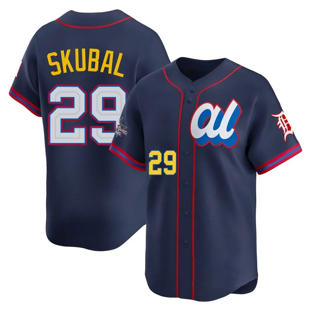 Ldoa D.Tigers #29 Tarik Skubal Player Navy Limited American League All-Star Edition Stitched Jerseys