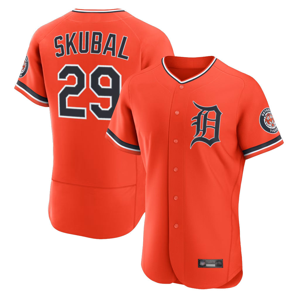 Ldoa D.Tigers #29 Tarik Skubal Player Orange Limited Elite Home Stitched Jerseys