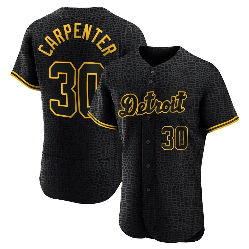 Ldoa D.Tigers #30 Kerry Carpenter Player Black Snake Skin City Limited Elite Home Stitched Jerseys