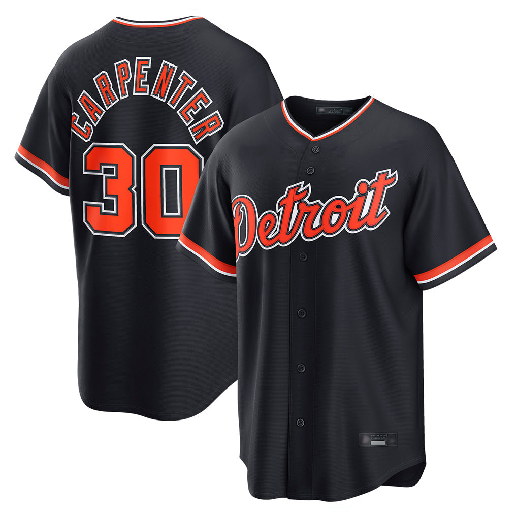 Ldoa D.Tigers #30 Kerry Carpenter Player Navy Home Game Stitched Jerseys