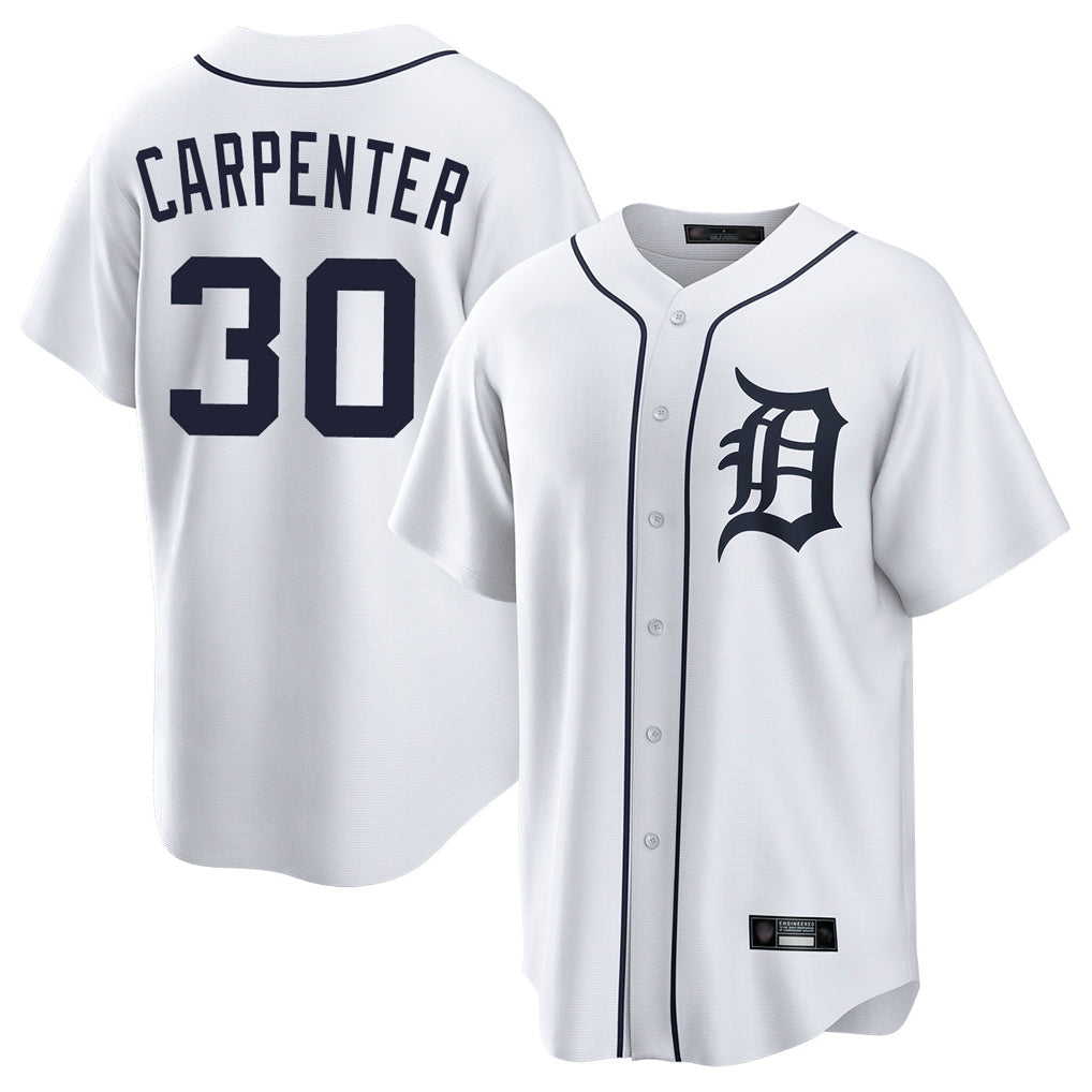 Ldoa D.Tigers #30 Kerry Carpenter Player White Home Game Stitched Jerseys