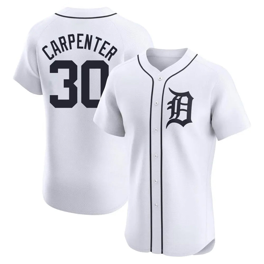 Ldoa D.Tigers #30 Kerry Carpenter Player White Limited Elite Home Stitched Jerseys