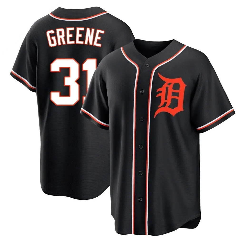 Ldoa D.Tigers #31 Riley Greene Player Black Fashion Out Home Game Stitched Jerseys