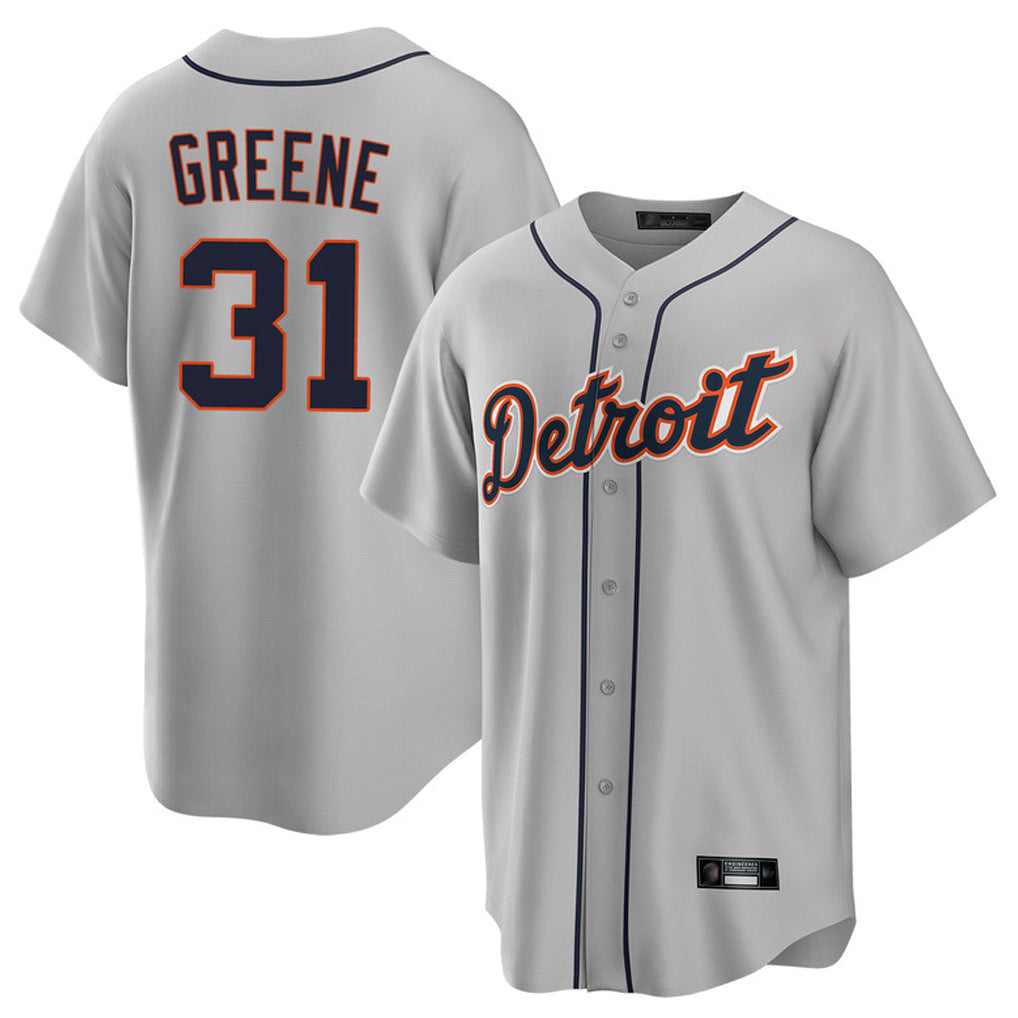 Ldoa D.Tigers #31 Riley Greene Player Gray Home Game Stitched Jerseys
