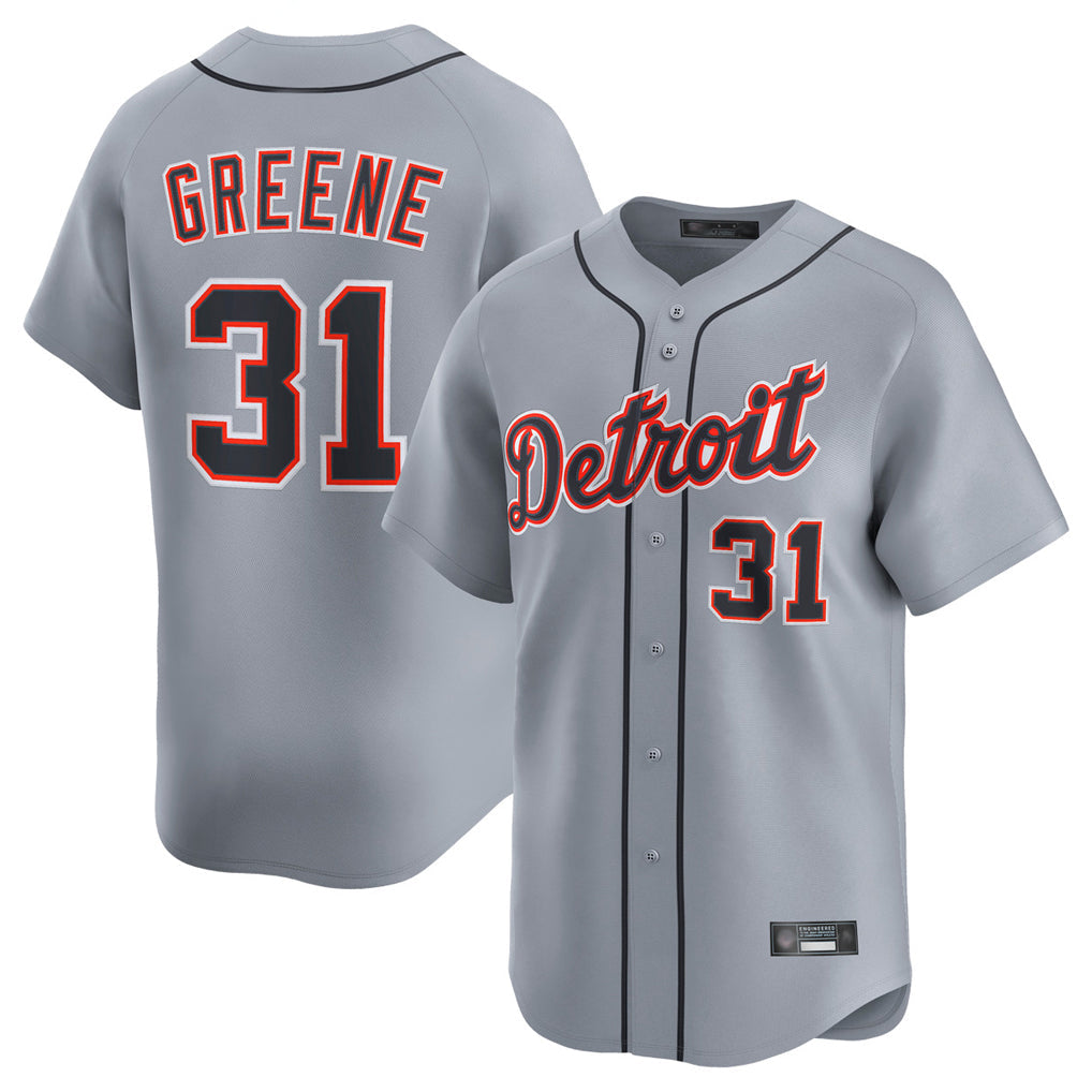 Ldoa D.Tigers #31 Riley Greene Player Gray Home Limited Stitched Jerseys