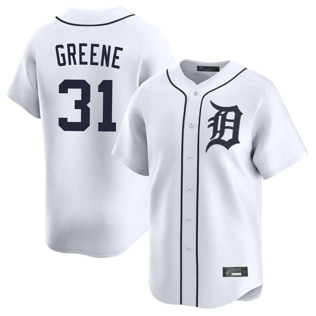 Ldoa D.Tigers #31 Riley Greene Player White Home Limited Stitched Jerseys