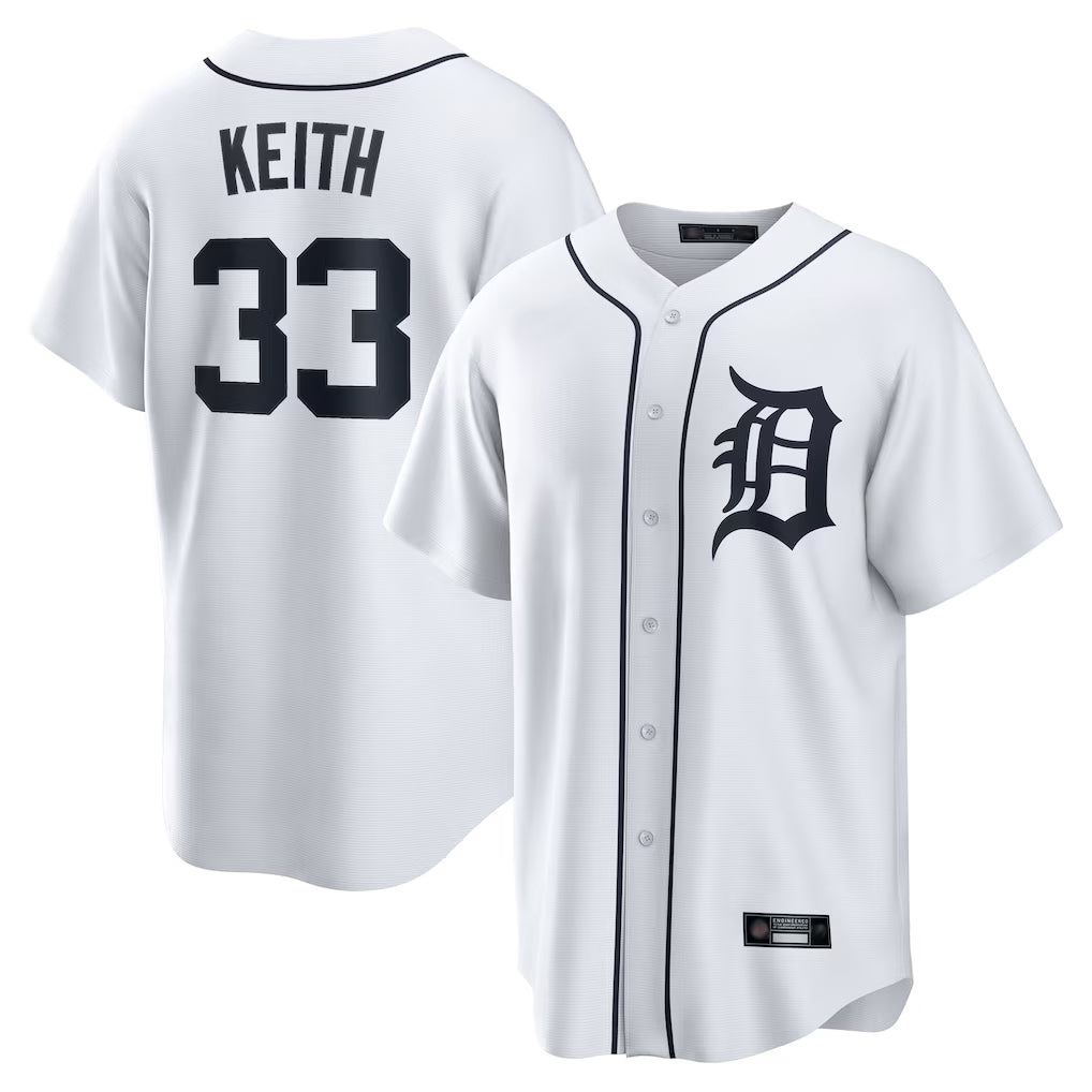 Ldoa D.Tigers #33 Colt Keith Player White Home Game Stitched Jerseys