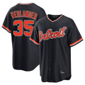 Ldoa D.Tigers #35 Justin Verlander Player Navy Home Game Stitched Jerseys