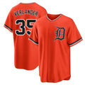 Ldoa D.Tigers #35 Justin Verlander Player Orange Home Game Stitched Jerseys