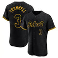 Ldoa D.Tigers #3 Alan Trammell Player Black Snake Skin City Limited Elite Home Stitched Jerseys