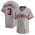 Ldoa D.Tigers #3 Alan Trammell Player Gray Cooperstown T-shirt Home Game Stitched Jerseys
