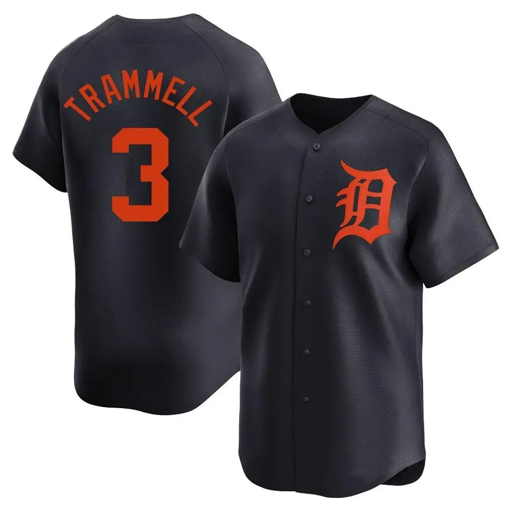 Ldoa D.Tigers #3 Alan Trammell Player Navy Home Limited Stitched Jerseys