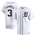 Ldoa D.Tigers #3 Alan Trammell Player White Home Limited Stitched Jerseys