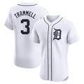 Ldoa D.Tigers #3 Alan Trammell Player White Limited Elite Home Stitched Jerseys