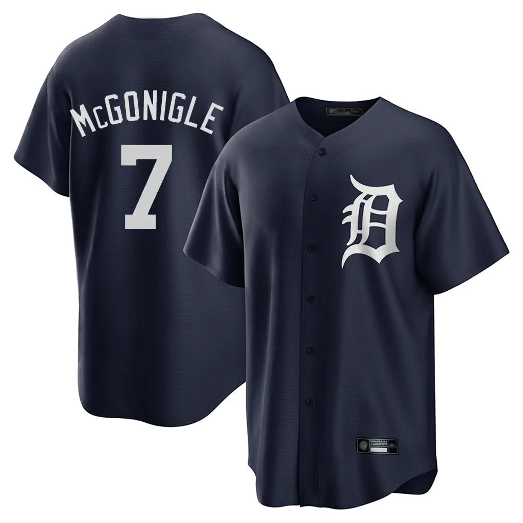 Ldoa D.Tigers #7 Kevin McGonigle Player Navy Game Home Stitched Jerseys