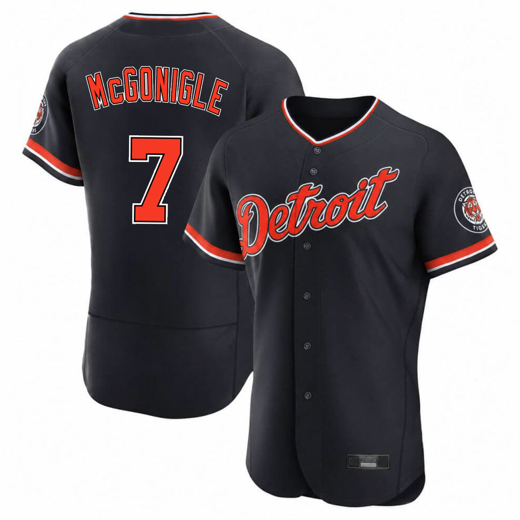 Ldoa D.Tigers #7 Kevin McGonigle Player Navy Limited Elite Home Game Stitched Jerseys