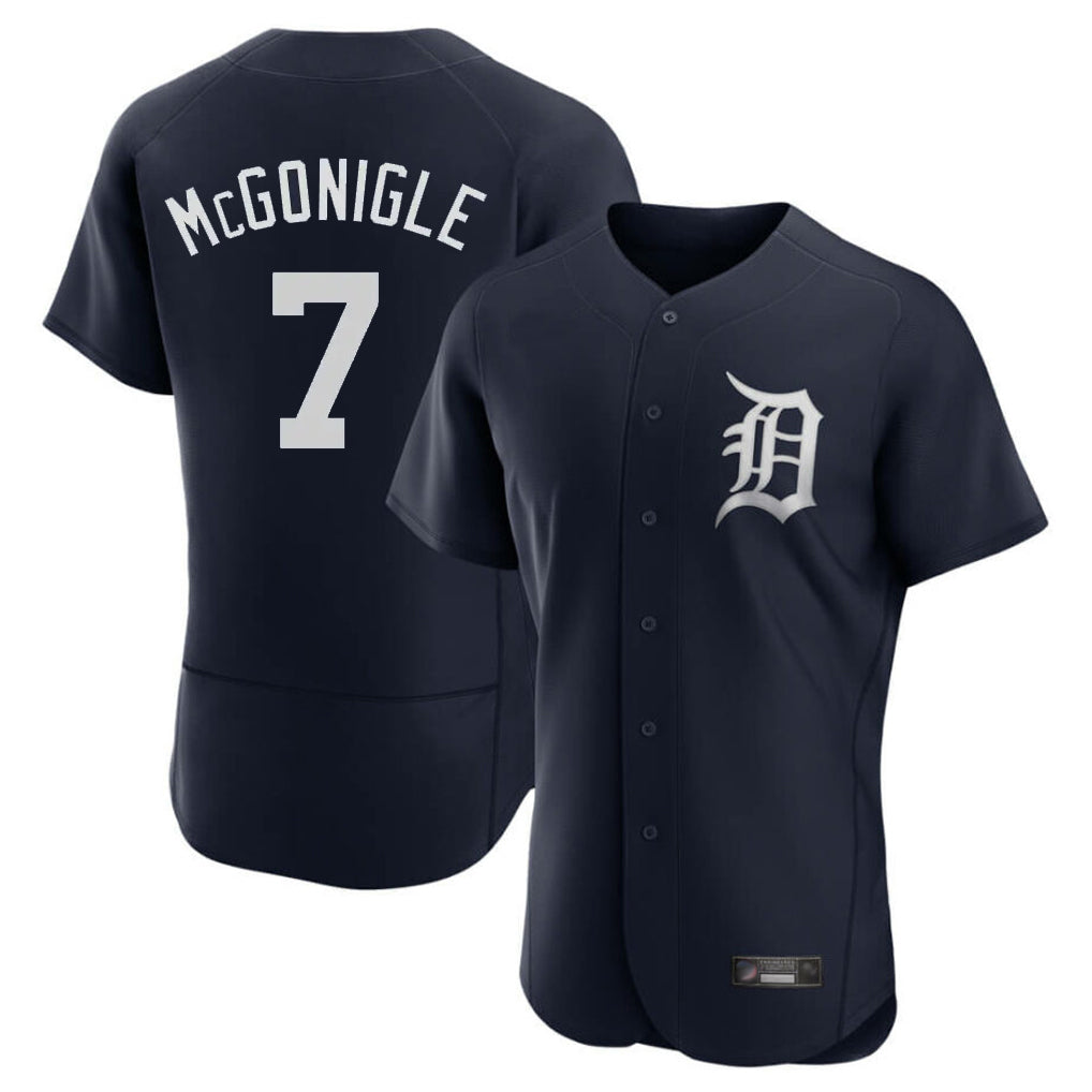 Ldoa D.Tigers #7 Kevin McGonigle Player Navy Limited Elite Home Stitched Jerseys