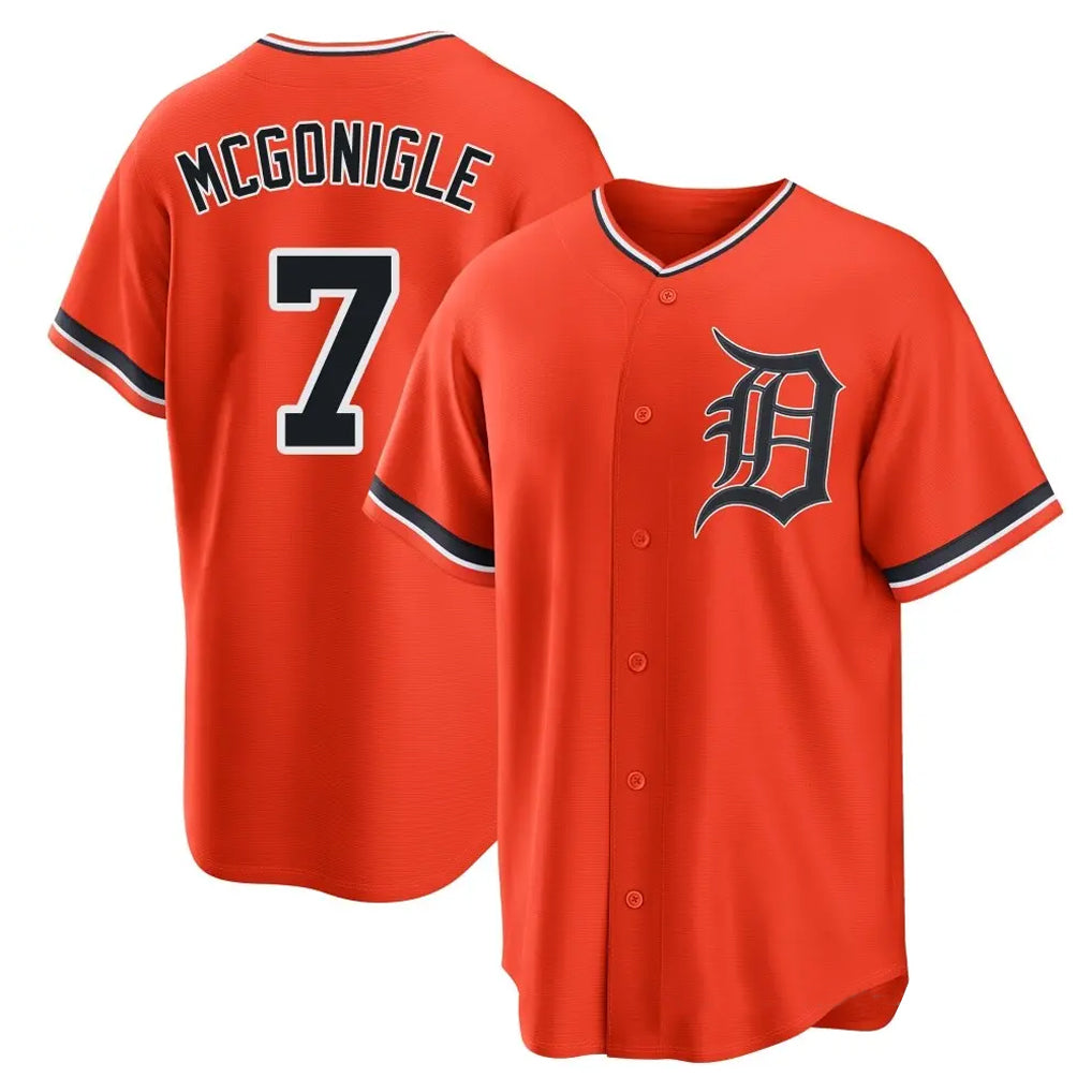 Ldoa D.Tigers #7 Kevin McGonigle Player Orange Home Game Stitched Jerseys