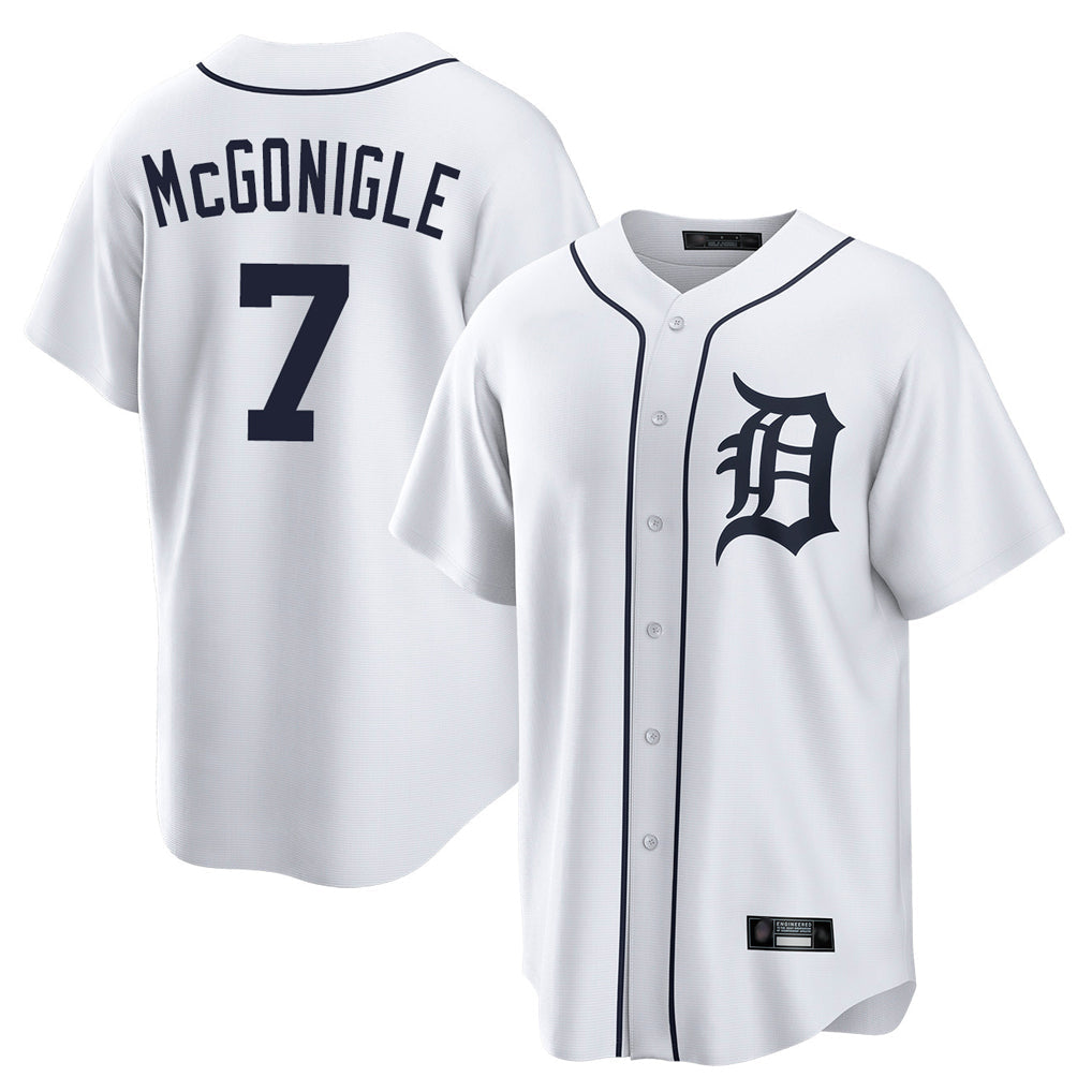 Ldoa D.Tigers #7 Kevin McGonigle Player White Home Game Stitched Jerseys
