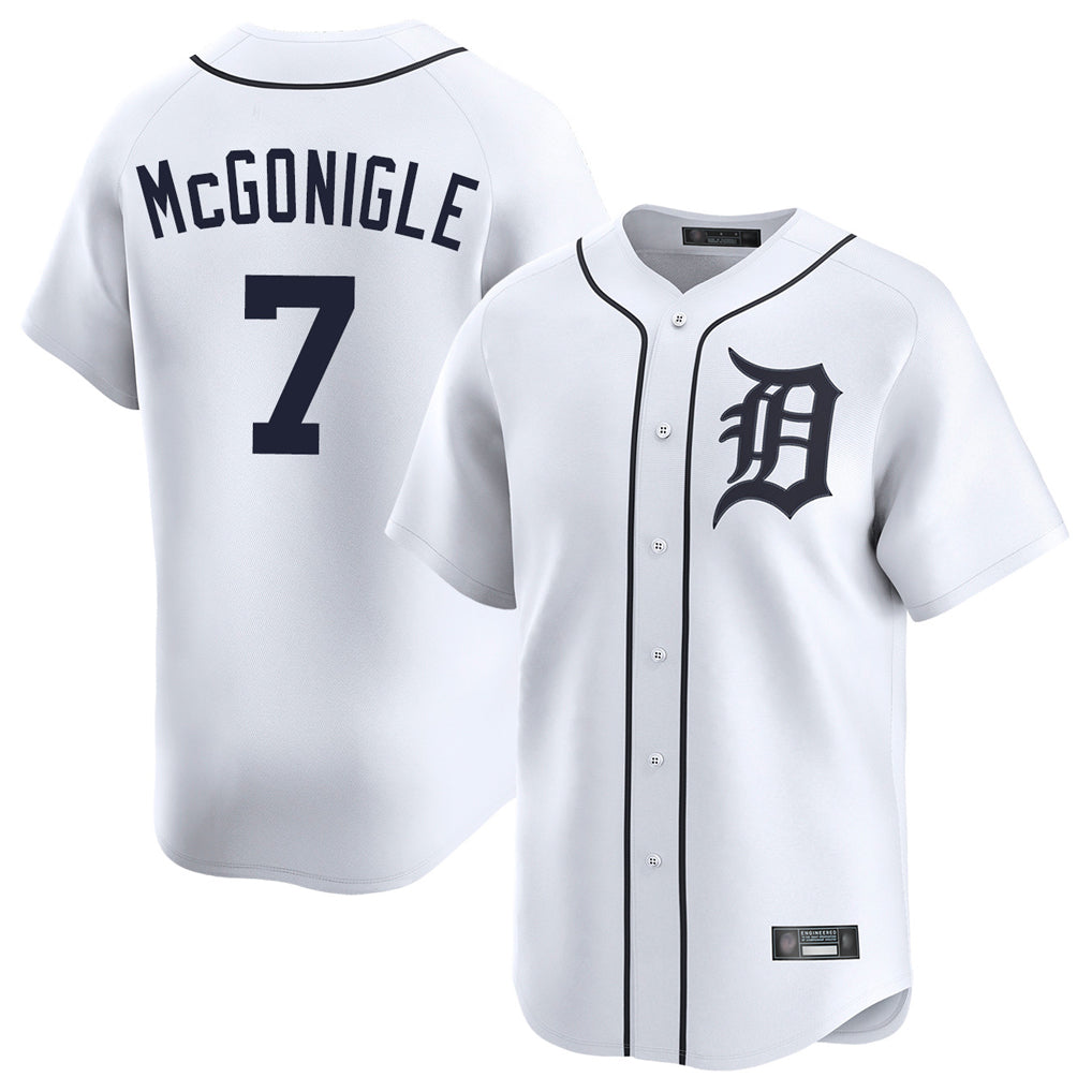 Ldoa D.Tigers #7 Kevin McGonigle Player White Home Limited Stitched Jerseys