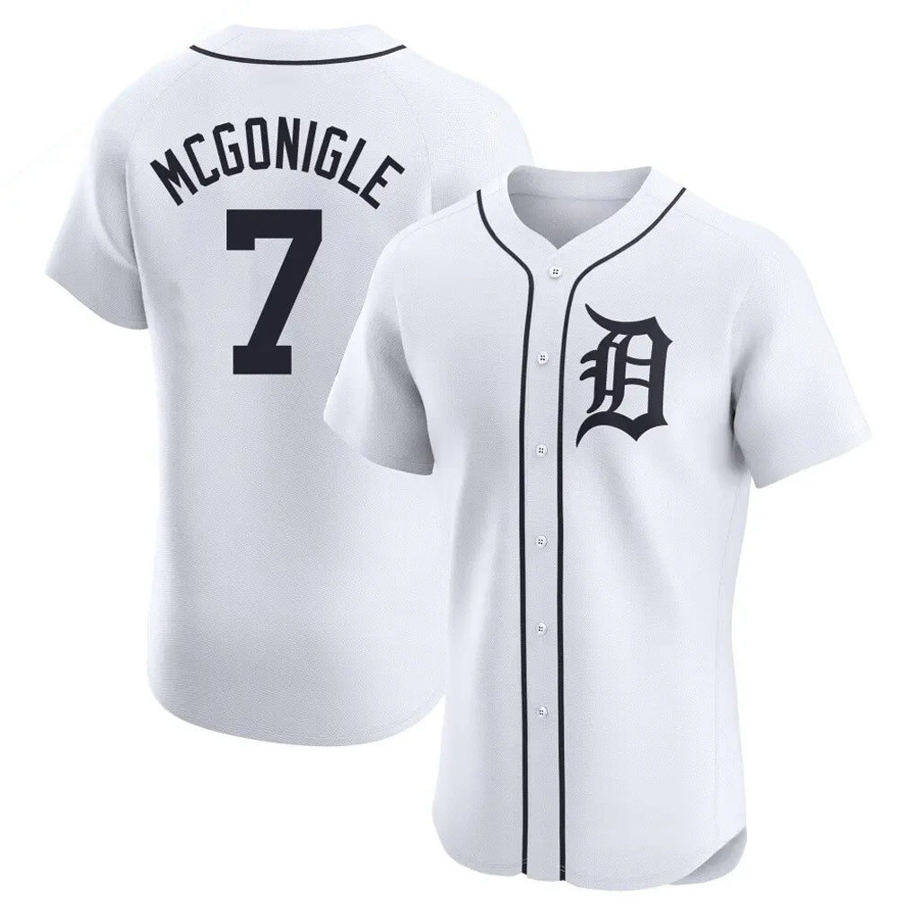 Ldoa D.Tigers #7 Kevin McGonigle Player White Limited Elite Home Stitched Jerseys