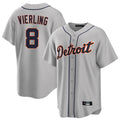 Ldoa D.Tigers #8 Matt Vierling Player Gray Home Game Stitched Jerseys