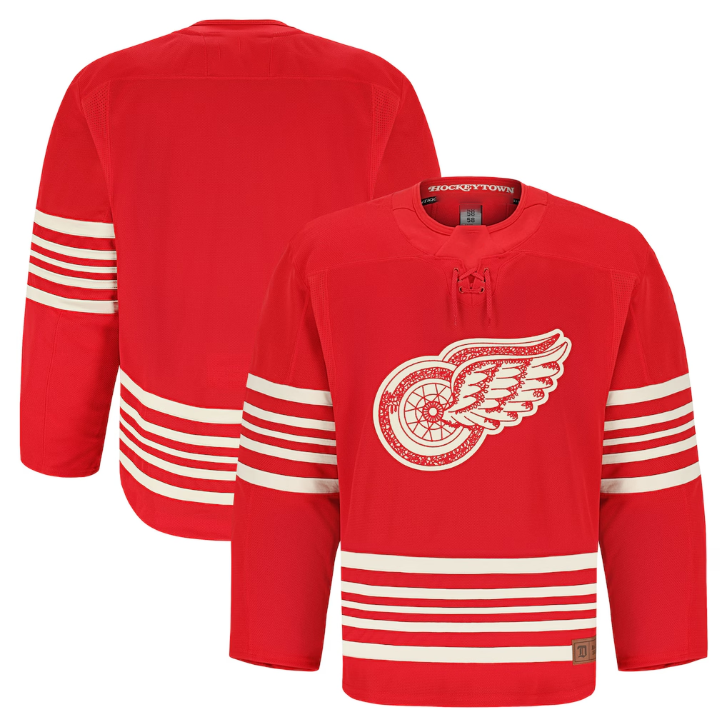 Tuec D.Red wings Red Centennial Authentic Pro Jersey