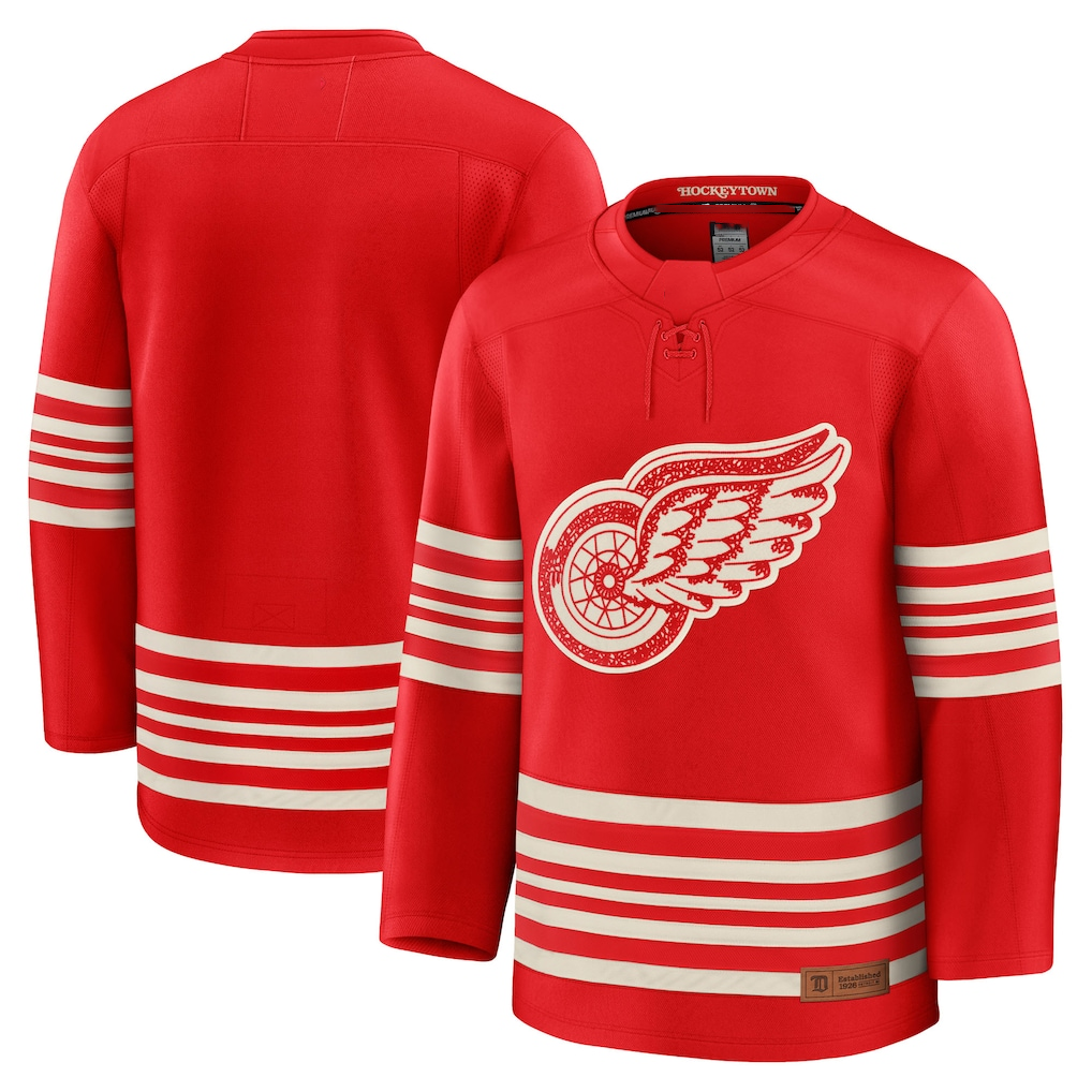 Tuec D.Red wings Red Centennial Premium Jerseys