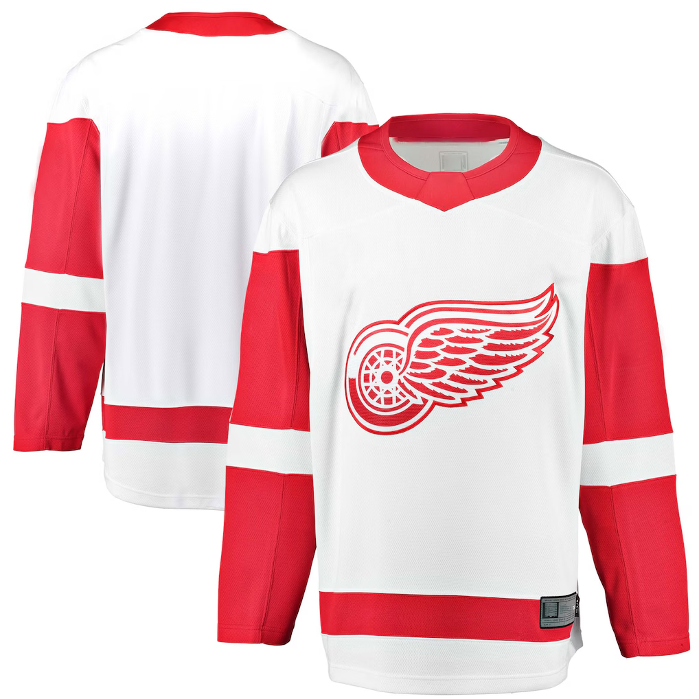 Tuec D.Red wings White Breakaway Away Jerseys