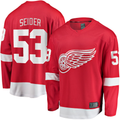 Tuec D.Red wings #53 Moritz Seider Red Home Breakaway Player Jerseys