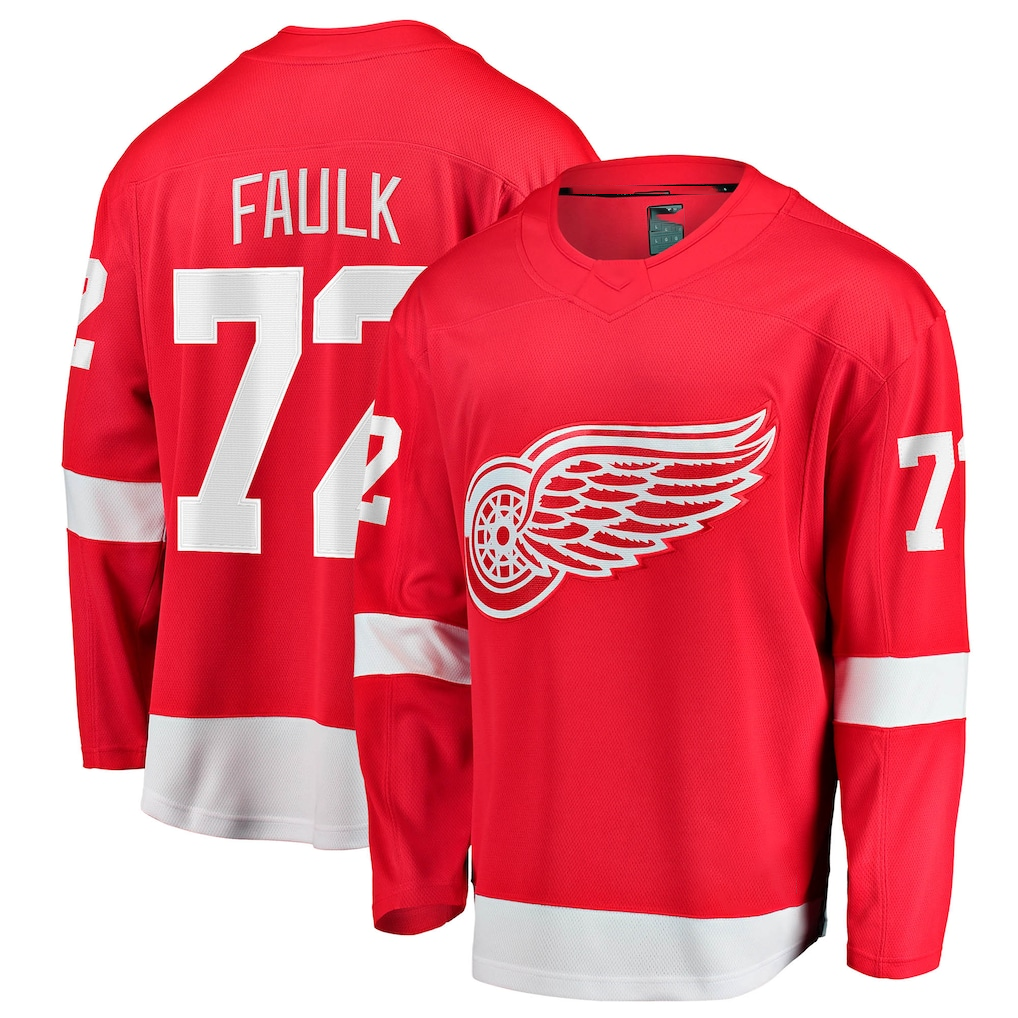 Tuec D.Red wings #72 Justin Faulk Red Home Breakaway Jerseys