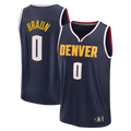Ldoa D.Nuggets #0 Christian Braun Navy Fast Break Replica Jerseys - Icon Edition