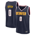 Ldoa D.Nuggets #0 Christian Braun Navy Fast Break Replica Player Jerseys - Icon Edition