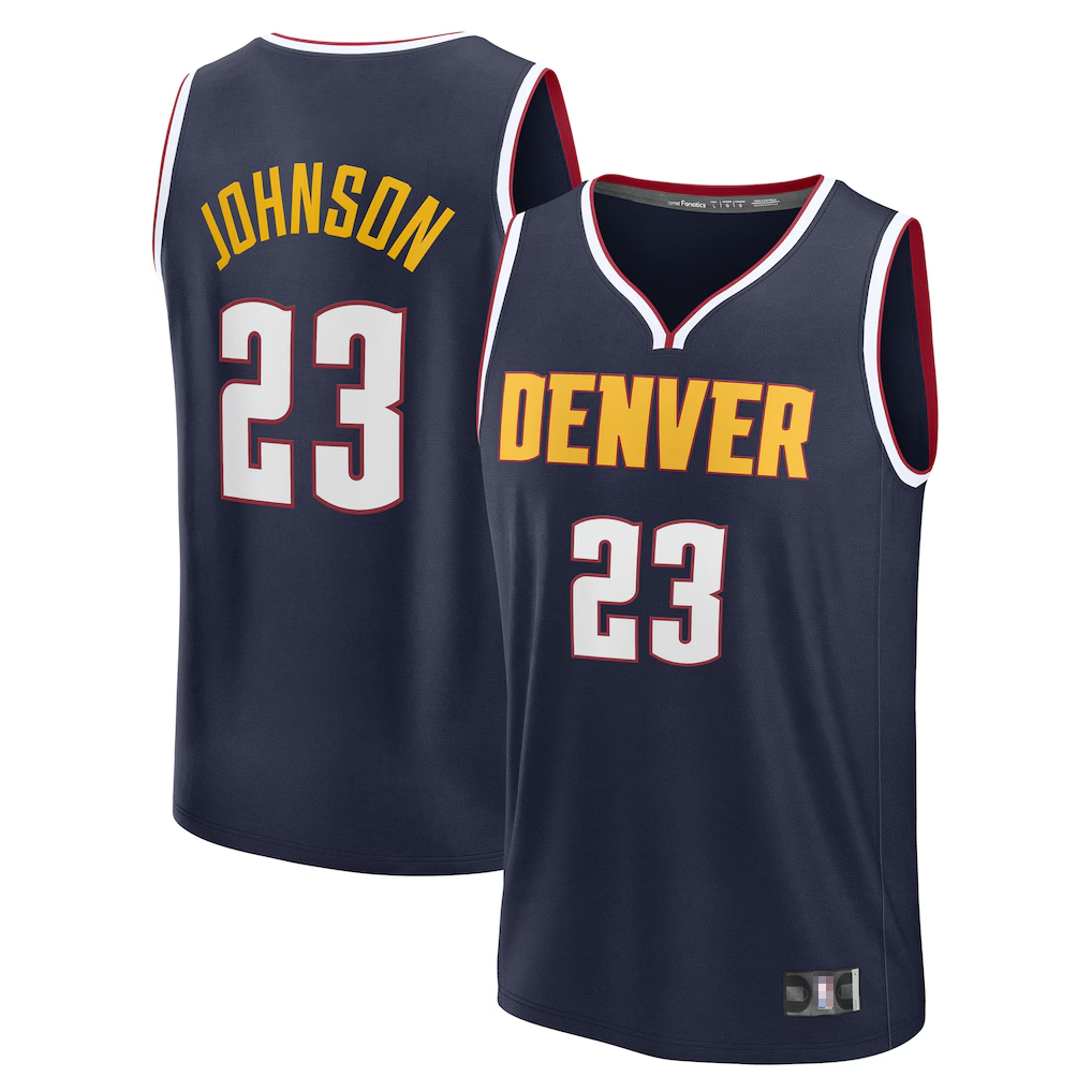 Ldoa D.Nuggets #23 Cameron Johnson Navy Fast Break Replica Jerseys - Icon Edition