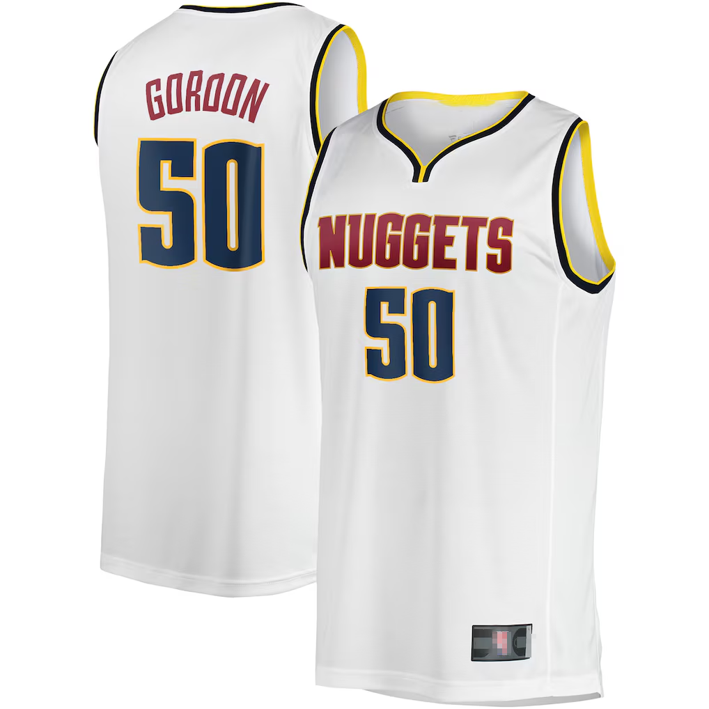 Ldoa D.Nuggets #50 Aaron Gordon White Fast Break Player Jerseys - Association Edition