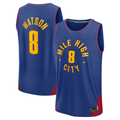Ldoa D.Nuggets #8 Peyton Watson Blue Fast Break Replica Player Jerseys - Statement Edition