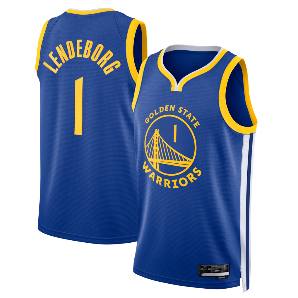 Ldoa G.State Warriors #1 Yaxel Lendeborg Royal Swingman Jerseys - Icon Edition