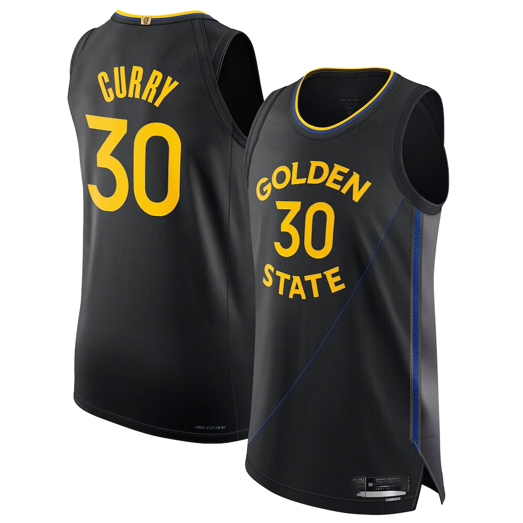 Ldoa G.State Warriors #30 Stephen Curry Black 202425 Authentic Jerseys - Statement Edition